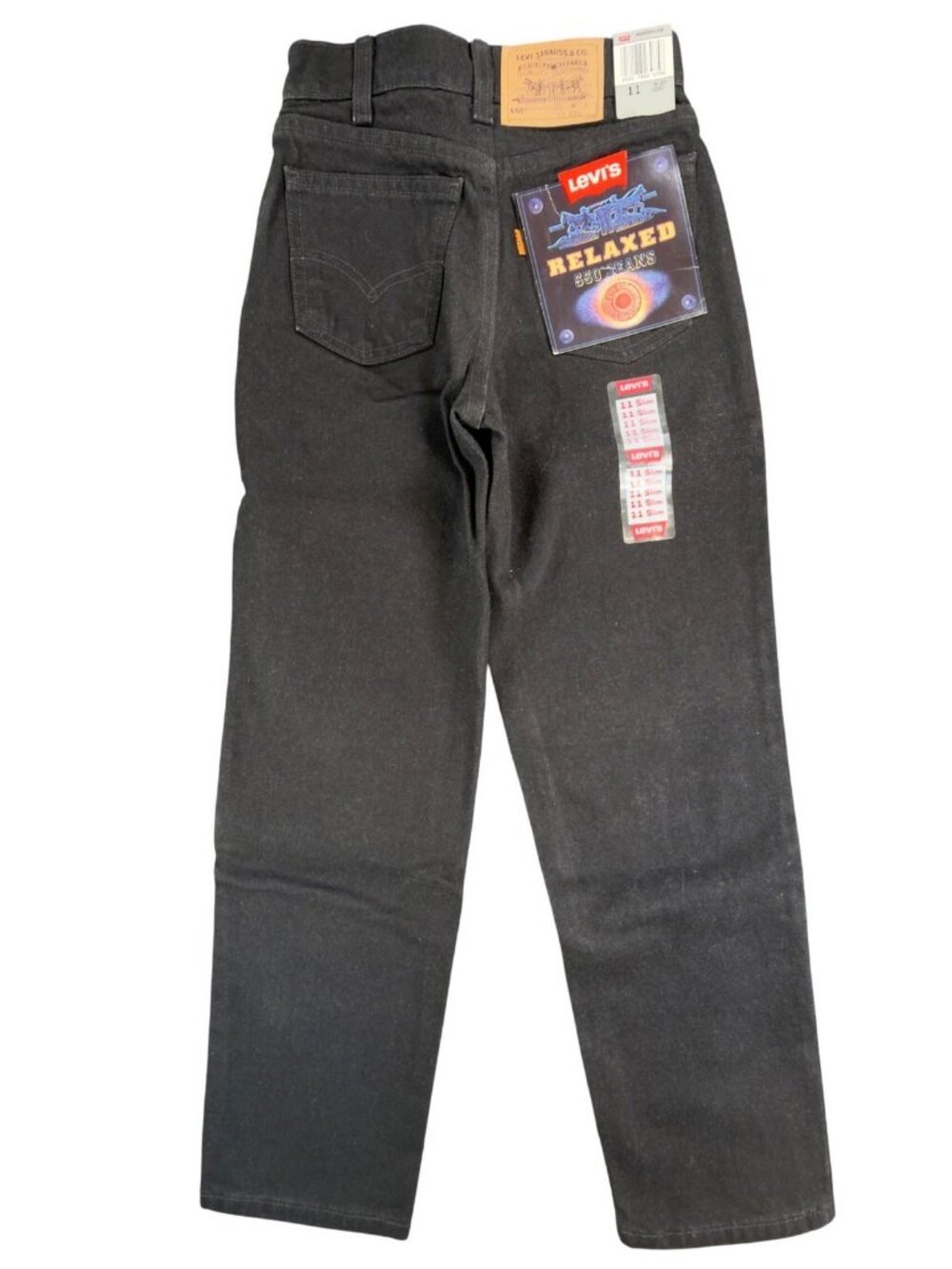 Levi's 550 Girls 11 Slim Black Vintage Jeans USA Made NWT‎